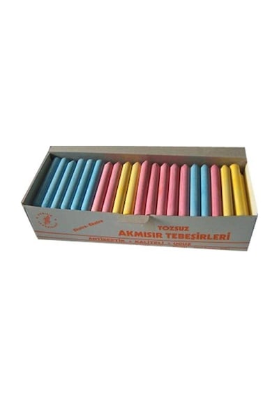Akmısır Tozsuz Renkli Tebeşir 100 Lü