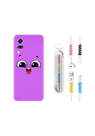 Vivo Y51 Kılıf Rasta Boyun Askılı Purple Sweety 1717