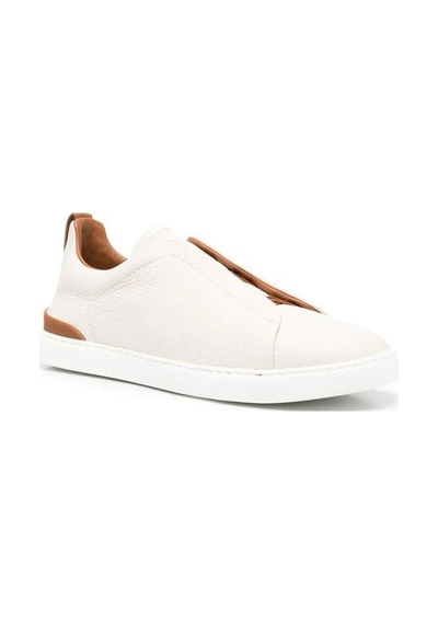Erkek Deri Sneaker Siyah Kahverengi Ve Beyaz Kahverengi Beyaz