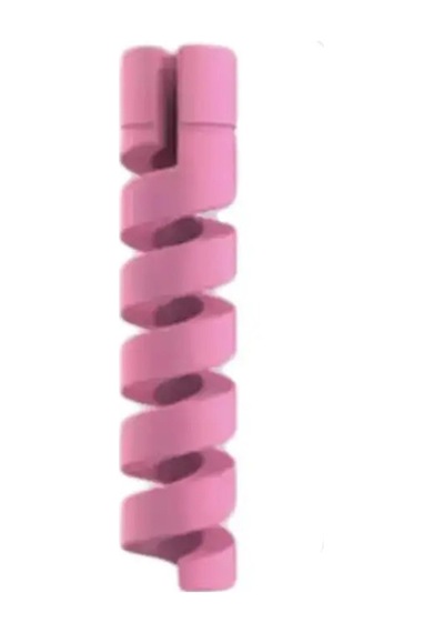 Micro Usb - Type C - İphone Lightning Kablo Spiral Kablo Koruyucu Pembe 1 Adet