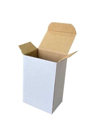 7,5x5,5x12cm Kutu - 0,2 Desi Kutu - Tek Oluklu Kutu - Beyaz - 25 Adet Beyaz 7,5 X 5,5 X 12