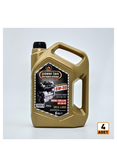 Power Ten 5w30 Motor Yağı Parteküllü 5 Litre 4 Adet 1 Koli