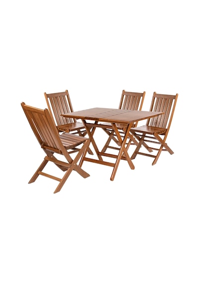 Avşa Ahşap Katlanır Bahçe Balkon Seti: 70x120 Masa + 4 Sandalye Acı Kahverengi Avşa Ahşap Katlanır Bahçe Balkon Seti: 70x120 Masa + 4 Sandalye Acı Kahverengi