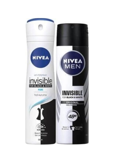 Black&white Pure Bayan Deosprey 150 Ml+ Black&white Original Erkek Deosprey 150 Ml 2'li Paket