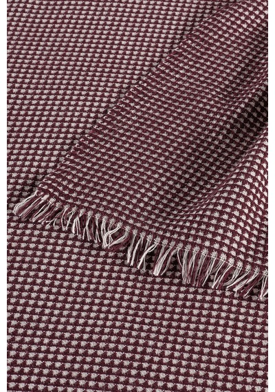 Eponj Home Pike Örtüsü Çift Kişilik Waffle Bordo Bordo