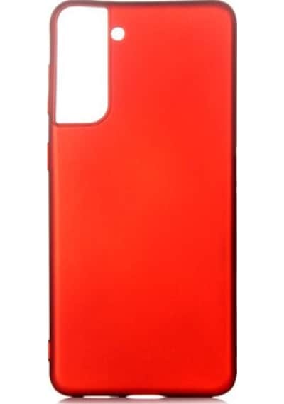Samsung Galaxy Uyumlu S21 Plus Kılıf Esnek Yapılı İnce Slim Silikon Kapak Ryc/premier Kirmizi