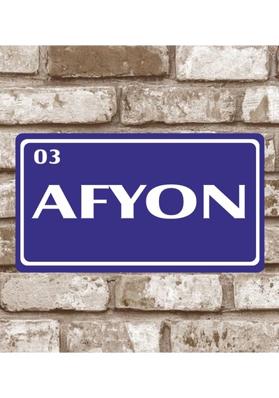 Kişiye Özel Metal Plaka Afyon 03 Retro Poster (29X15)
