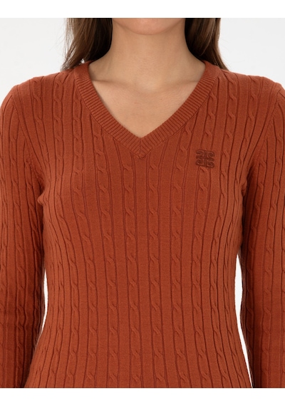 Pierre Cardin Kadın Tarçın Kazak /triko 50317062-vr191 Tarçın