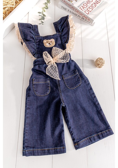 Babymod Kız Bebek-çocuk Denim Salopet Kot Tulum Lacivert
