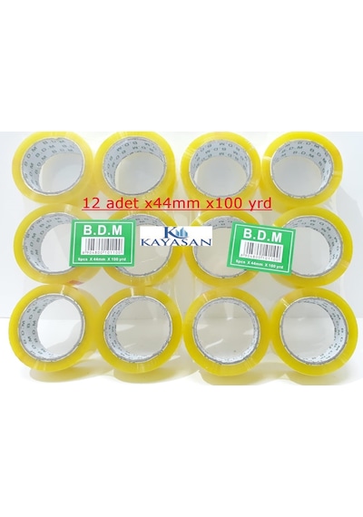 Koli Bandı 100 Yards 44 Mm 12 Adet Sağlam Koli Bant Koli Bandı 100 Yards 44 Mm 12 Adet Sağlam Koli Bant