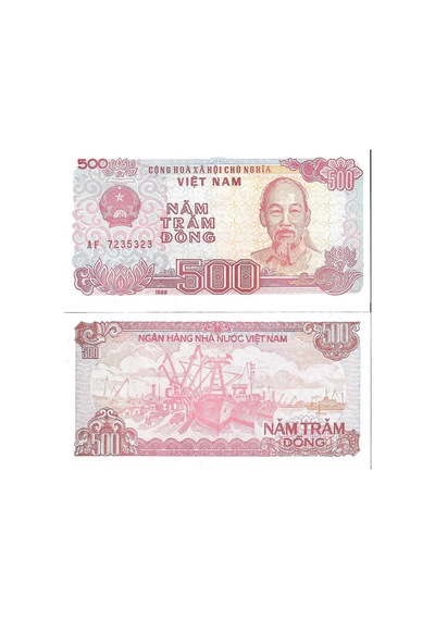 Vietnam 1988 Yılı 500 Dong Kağıt Para Çil Unc Koleksiyon Para