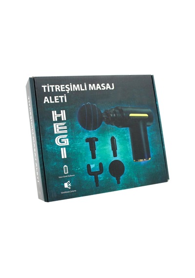 Hegı Tıtresımlı Sarjlı Masaj Tabancası-25340 - Siyah