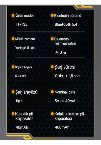 Deanb FB20 IPX4 Stereo Kablosuz Oyuncu Kulak İçi Kulaklık
