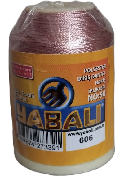 Abarta Yabalı Polyester Dikiş Dantel Nakış Ipliği 6 Katlı No:50 -20 Gram 1 Adet Renk:606