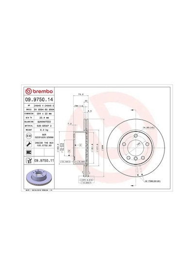 Bmw 116d F20 Fren Diski On 2015-2019 Brembo 09975011 2adettir
