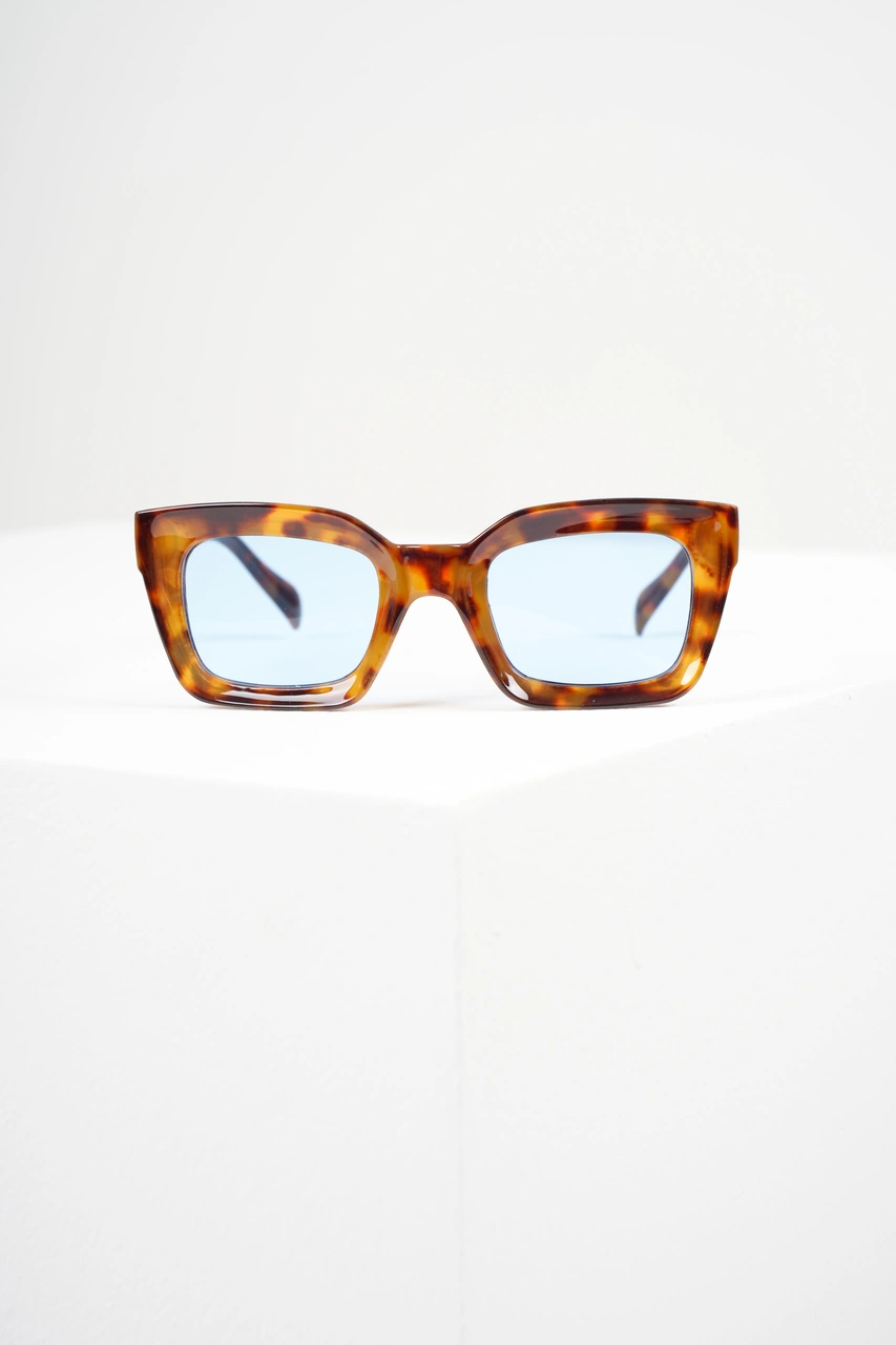 Royal Eyewear Re3002 Mavi Leopar Unisex Güneş Gözlüğü Siyah - Mavi