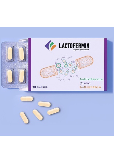 Alchera Life Lactofermin Lactoferrin L Glutamin ve Çinko Takviye Edici Gıda 30 kapsül