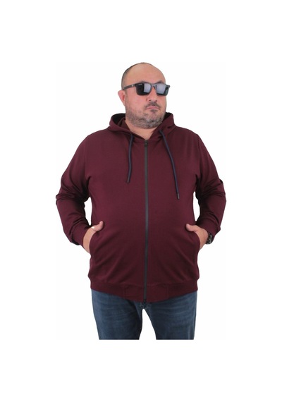 Moc Grande Mocgrande Büyük Beden Basic Mevsimlik Fermuarlı Kapüşonlu Sweat 22751 Murdum-Murdum Mürdüm Moc Grande Mocgrande Büyük Beden Basic Mevsimlik Fermuarlı Kapüşonlu Sweat 22751 Murdum-Murdum Mürdüm