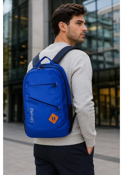 Sr-09 Unisex Okul Ve Seyahat Çantası Sırt Çantası Mavi
