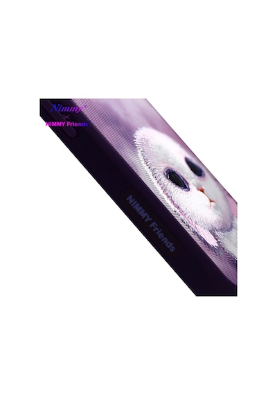 Samsung Galaxy Uyumlu S23 Ultra 3d Gerçek Nakış İşlemeli Göz Detaylı Big Eyes Tavşan Kılıf Şeffaf