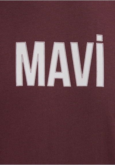 Mavi - Mavi Logo Baskılı Bordo Tişört 0613186-70396 Bordo