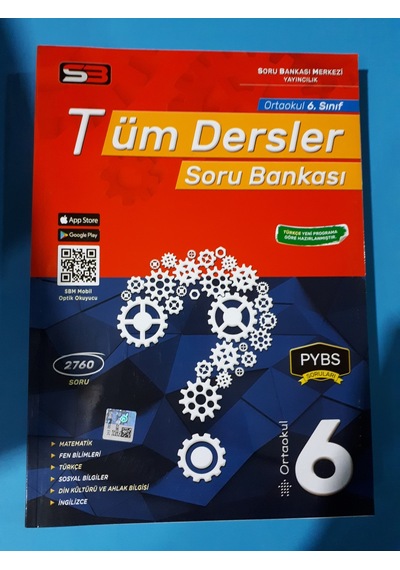 6.Sınıf Tüm Dersler Soru Bankası 2760 Soru 2017 Baskı Sbm Yayı