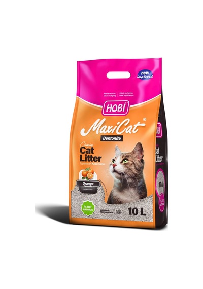Hobi Maxicat Portakal Kokulu Bentonit Kedi Kumu 10 L Süper Emicilik Ve Ferah Koku