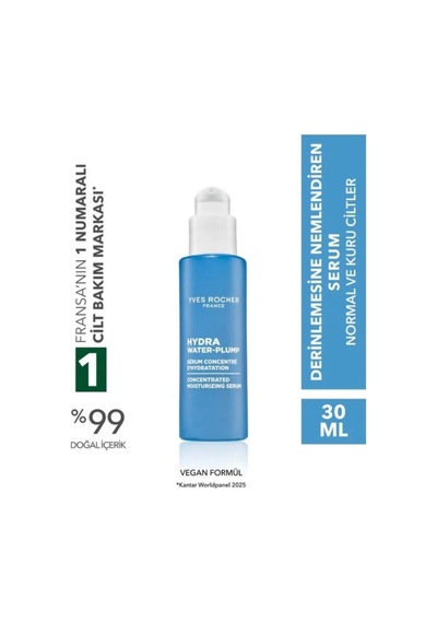 30 Ml Hydra Water Pump Konsantre Serum Yoğun Nemlendirici Normal Ve Kuru Ciltlere Özel