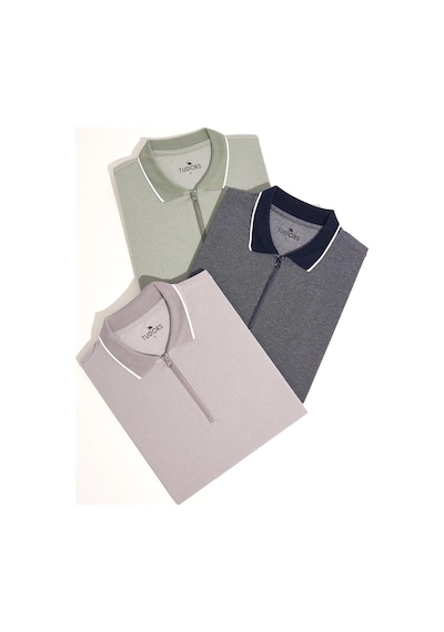 Tudors Erkek 3'lü Paket Mint-gri-lacivert Slim Fit Pamuklu Düz Fermuarlı Pike Polo Yaka Tişört-34069 Multi Tudors Erkek 3'lü Paket Mint-gri-lacivert Slim Fit Pamuklu Düz Fermuarlı Pike Polo Yaka Tişört-34069 Multi