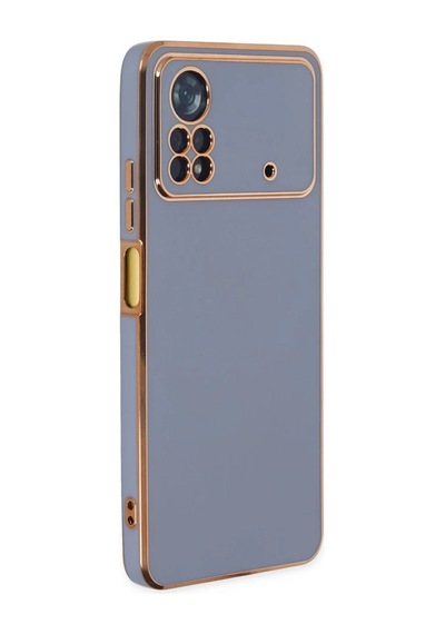 Xiaomi Poco X4 Pro 5g Uyumlu Kılıf Volet Silikon - Mavi