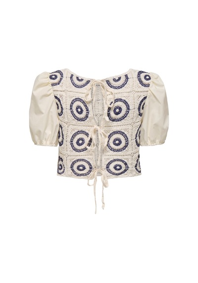Only Onlcharıs S/s Mıx Top Jrs Kadın White Bluz - 15346915 Beyaz