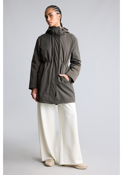 Defacto Beli Büzgülü Regular Fit Kapüşonlu Parka H6148ax26aukh190 Haki-kh190