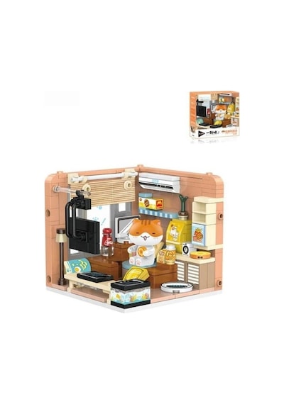 Mey İthalat P885005 Kedi Evi 263 Parça Block Oyuncak