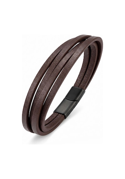 Moncuk Design Kahverengi 4 Lü Pu Deri Çoklu Bileklik - Zamak Kilit 33513b10d7 Çok Renkli