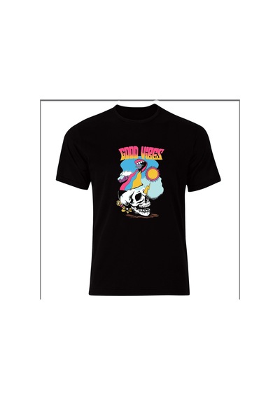 Good Vibes Özel Tasarım Unisex Tshirt SIYAH
