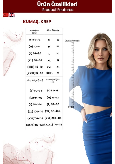 Zedefx Kadın Bel Dekolte Detaylı Elbise Mavi
