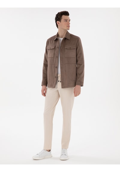 Pierre Cardin Erkek Vizon Deri Mont-kaban 50312345-575 Vizon