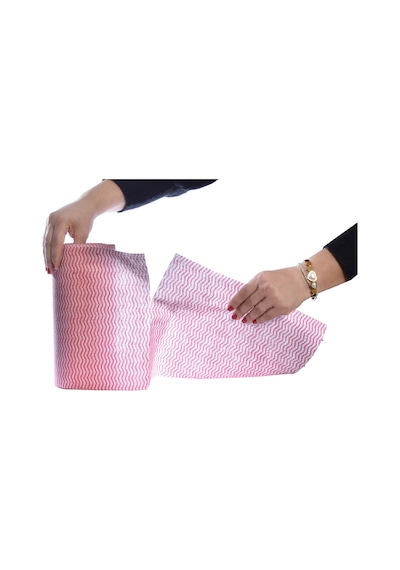 Ponitex Süper Emici Perforeli Pratik Hassas Temizlik Bezi 12 Adet Pembe 50 Yaprak 25 x 30 CM