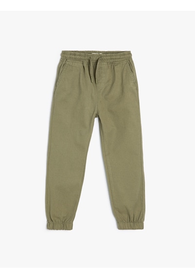 Koton Basic Jogger Pantolon Pamuklu Yeşil 4skb40198tw