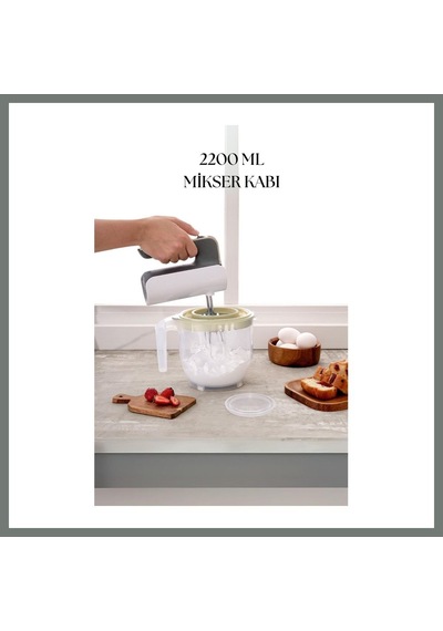 Bezos 2200 Ml Mikser Kabı Beyaz & Ölçü Kabı & Saklama Kabı-dny0024 Mmbz