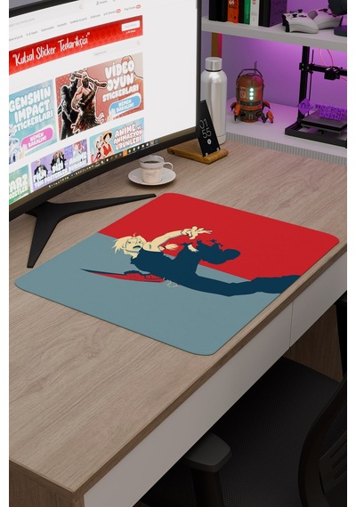 Fullmetal Alchemist Anime V4 - 48x40 Xl Gaming Kauçuk Kaymaz Taban Mouse Pad Fare Altlığı