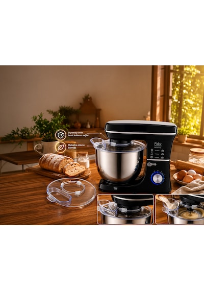 Fakir Maxychef XL Mutfak Şefi 2000 W 10 L Paslanmaz Çelik Hamur Yoğurma Ve Karıştırma Makinesi