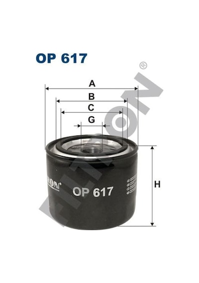 FILTRON OP617 Yağ Filtresi Accent 1.3-1.5-1.6 (94-05) Era 1.4 Gl-1.6Gls-Elantra 1.6-1.8-2.0-Getz 1.3-1.4-1.6-İ20