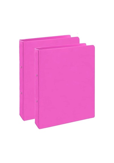 Pembe 2 Halkalı Klasör 2 Adet A4 Pvc Öğrenci Ve Ofis Tipi Evrak Sunum Talebe Büro Klasörü İç Cepli Otomatik Mek