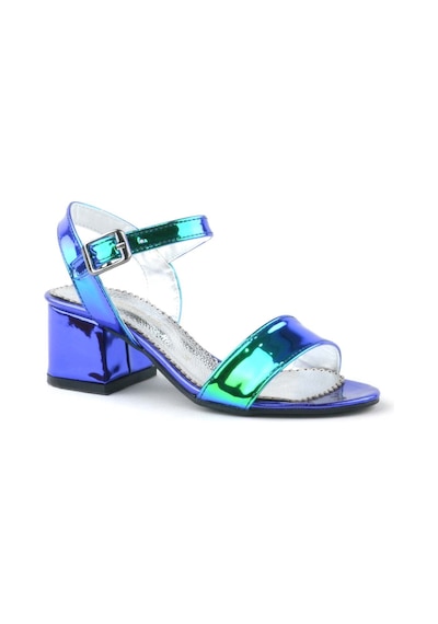 Hapshoe Pony Hologram Mor-Yeşil Kalın Topuklu Kız Çocuk Abiye Ayakkabı - 26 Mor