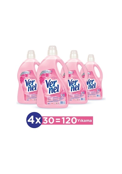 Vernel Çamaşır Yumuşatıcısı Gülün Büyüsü 120 Yıkama 4 x 3 L