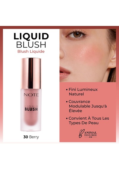 Cosmetics Liquid Blush Nemlendirici Etkili Likit Allık - 30 Berry Işıltılı Çok Renkli