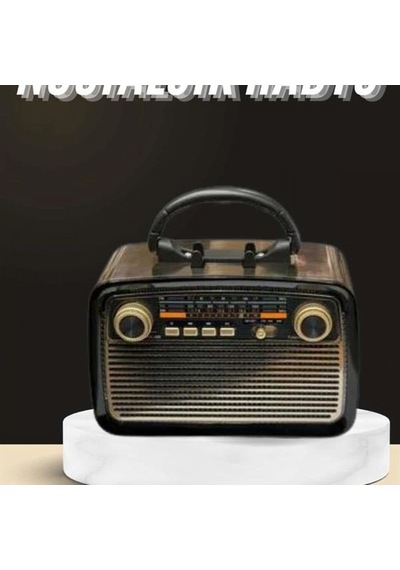 Nostaljik Radyo Bluetooth Bağlantılı Müzik Kutusu Ahşap 53435436