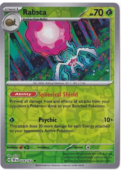 Rabsca Reverse Holo 024/162 - Temporal Forces - Pokemon Kartı Mint