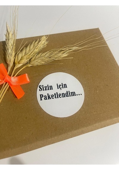 Sizin İçin Paketlendim Siyah Kalın Yazılı Yuvarlak Yapışkanlı Etiket 3x3 Cm 150 Adet
